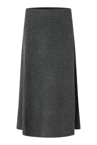 SECOND FEMALE NEDERDEL, NEVA KNIT SKIRT, DARK GREY MELANGE